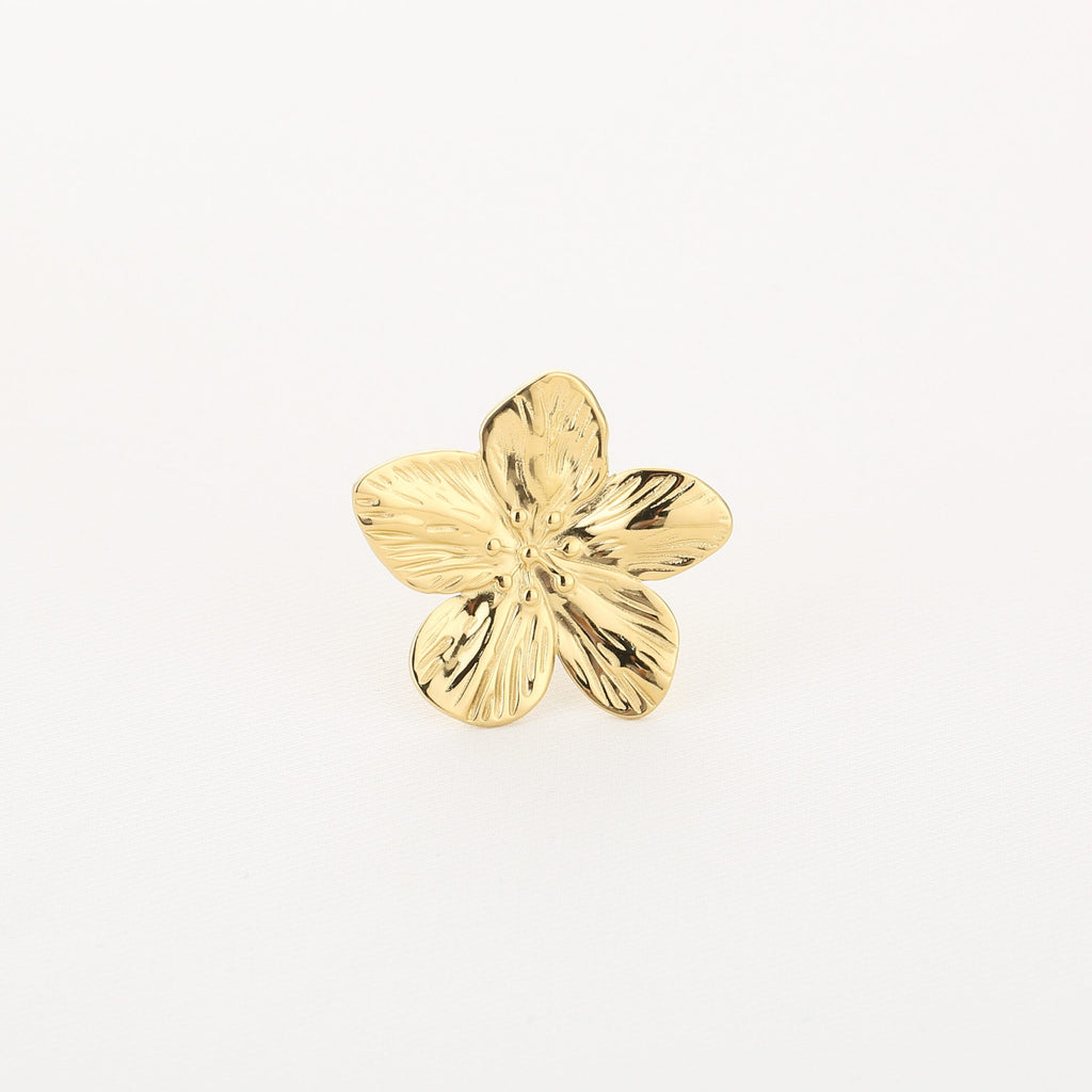 bloemen ring goud