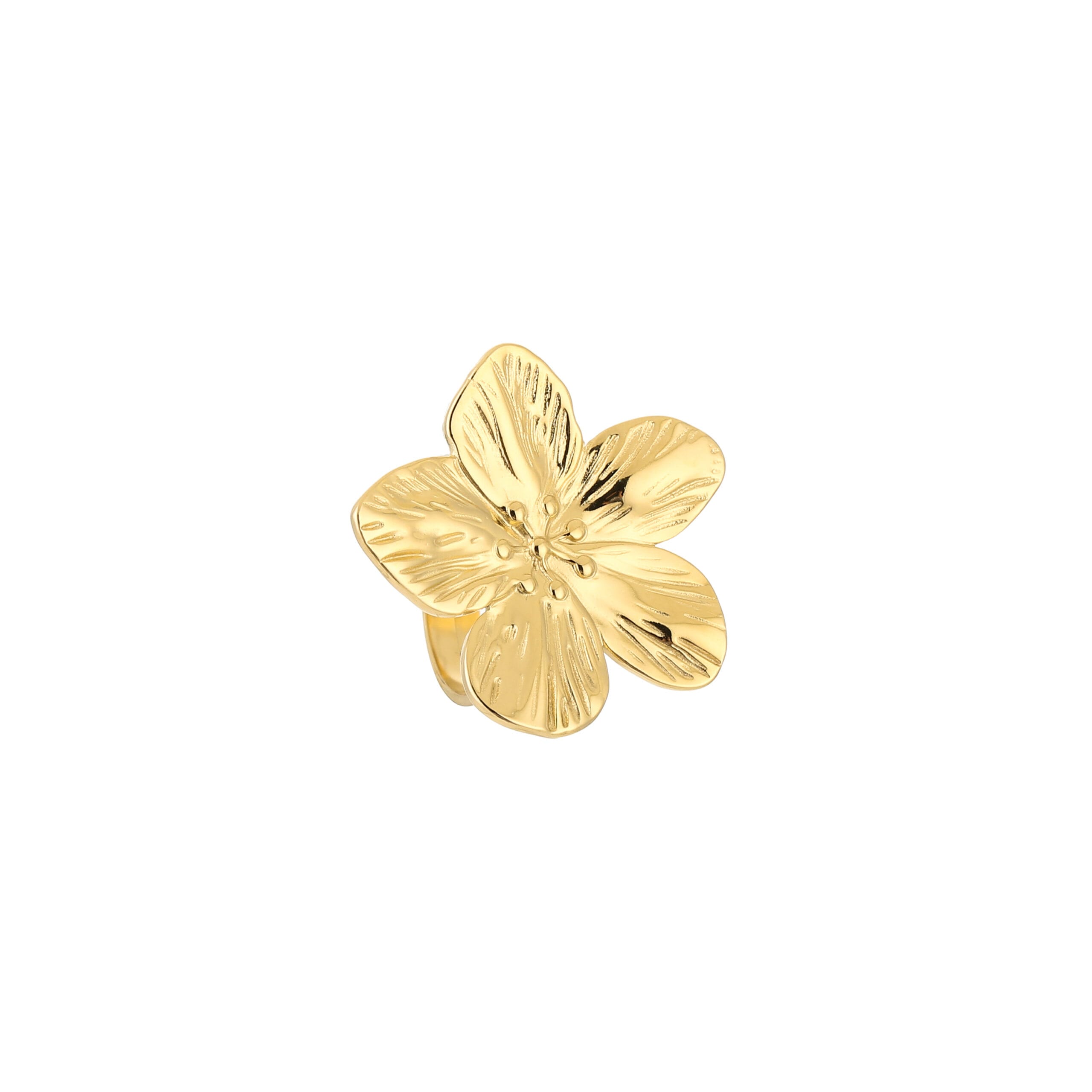 bloemen ring goud