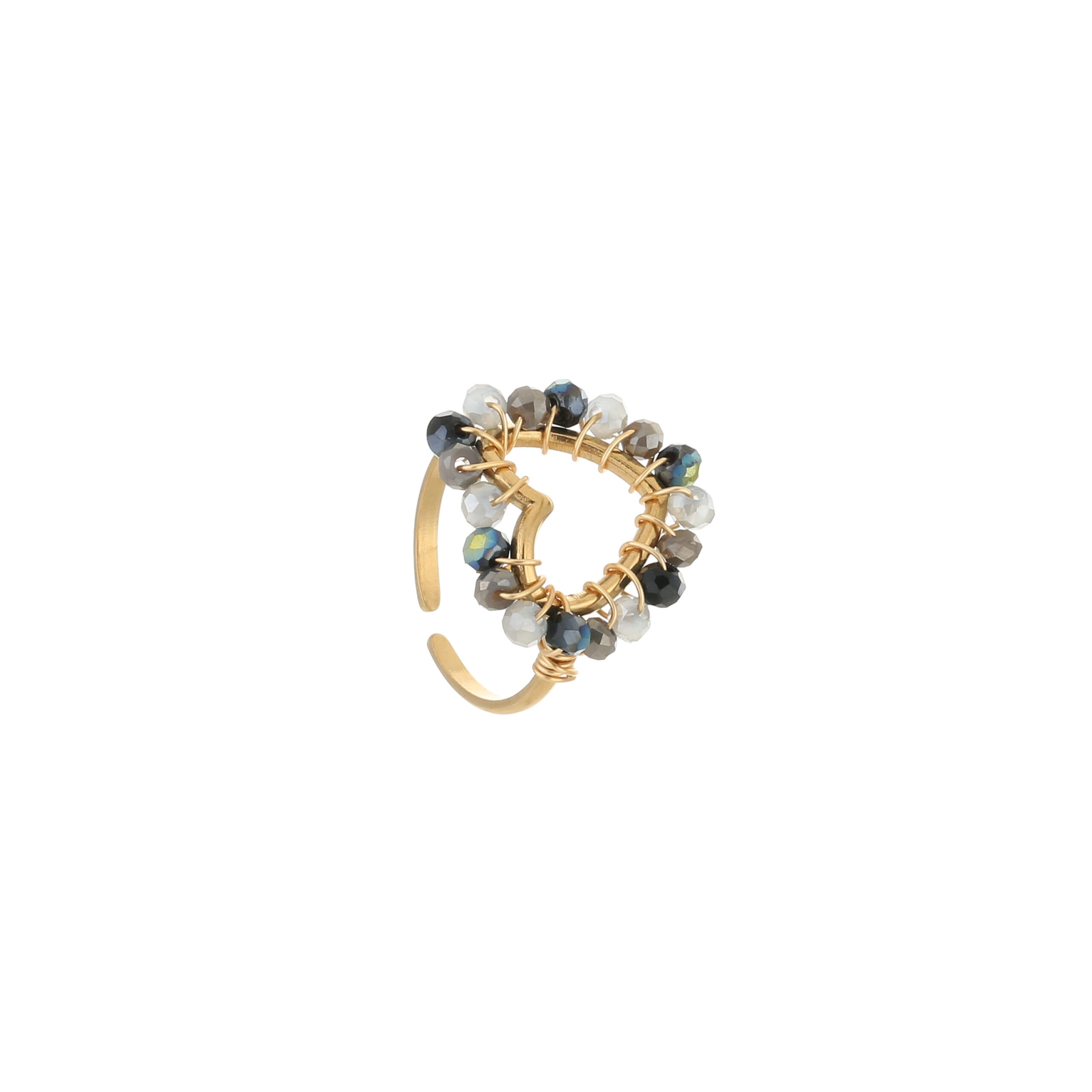 Hartjes ring kraaltjes zwart