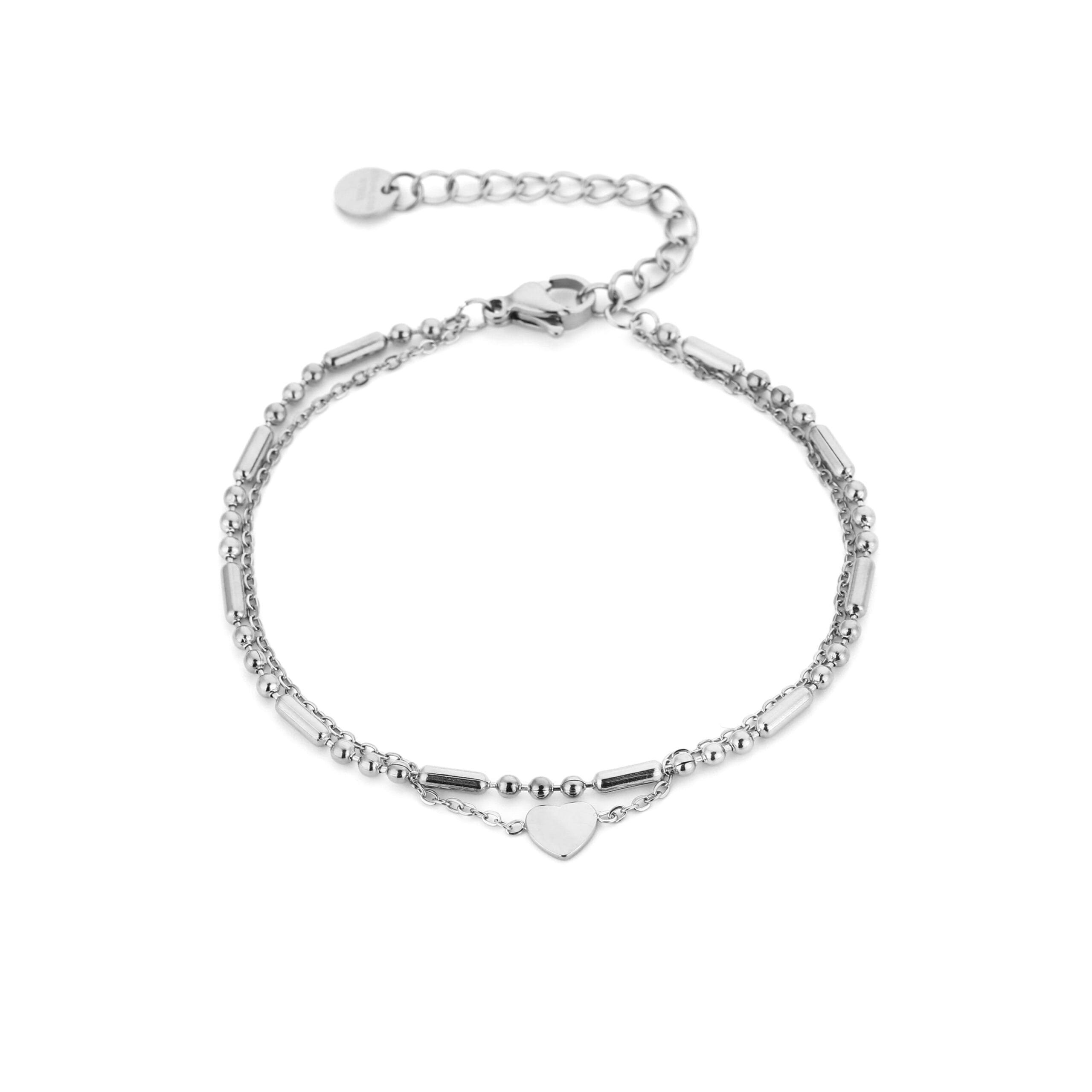 armband met hartje zilver