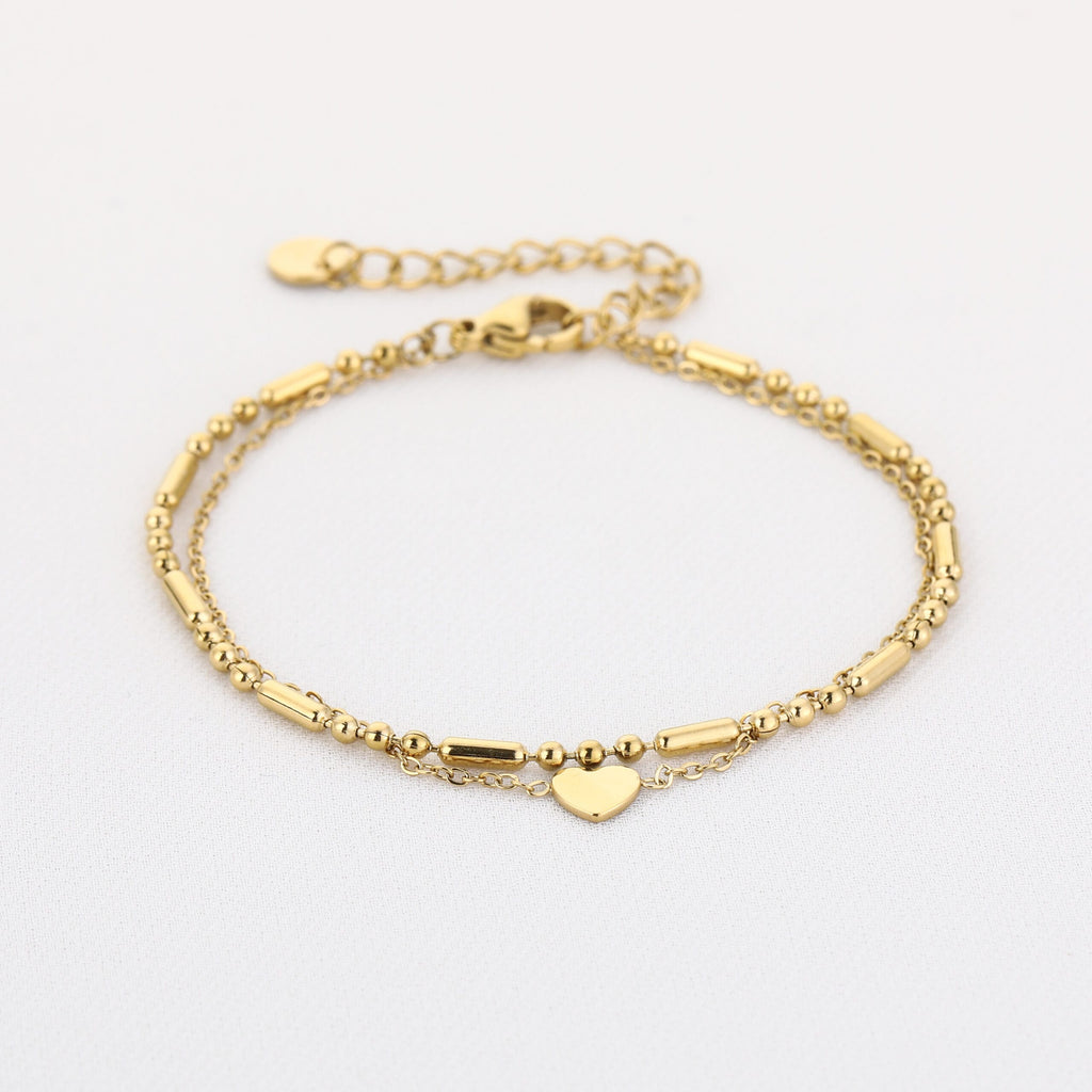 armband met hartje goud