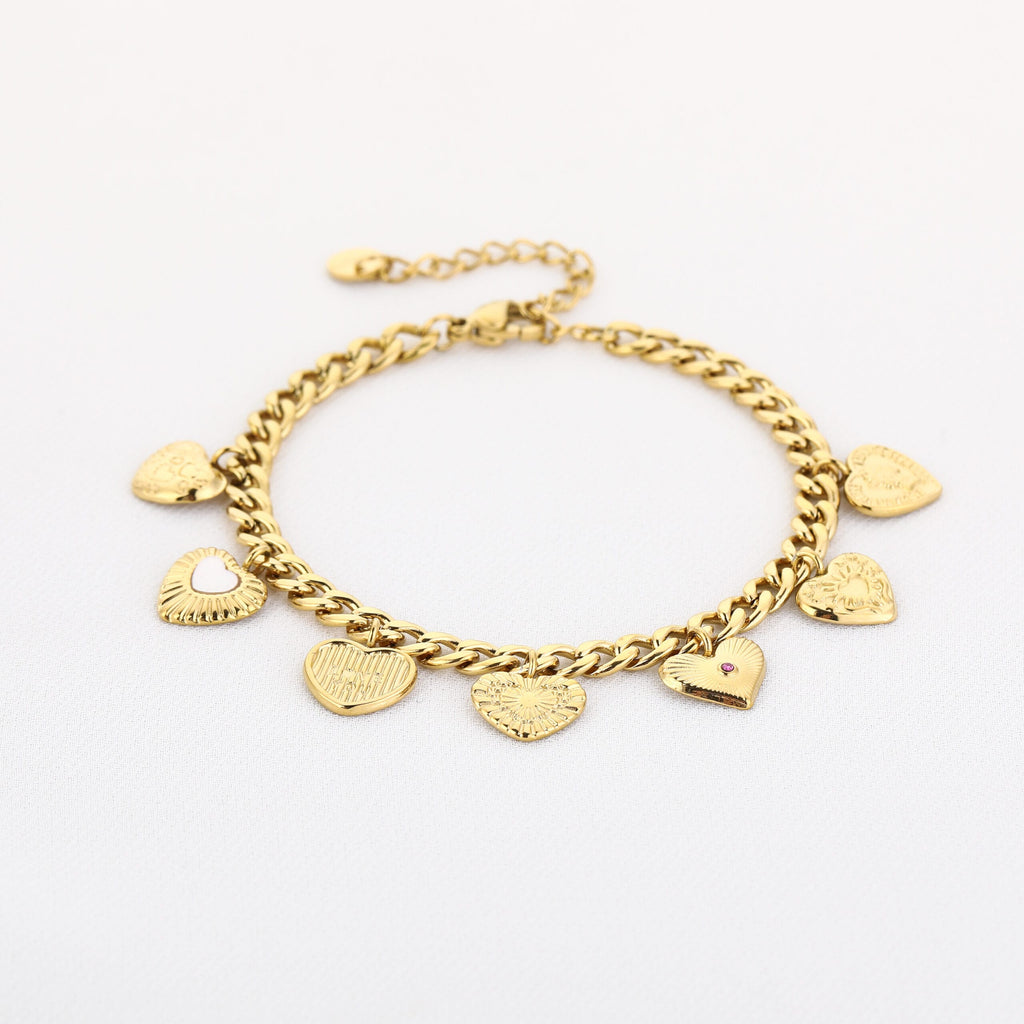 Armband met bedels goud
