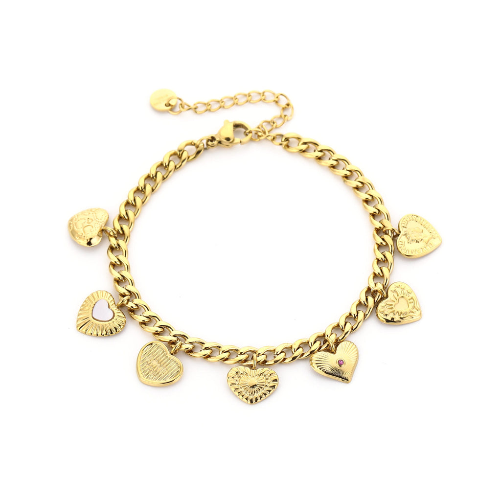 Armband met bedels goud