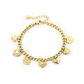 Armband met bedels goud