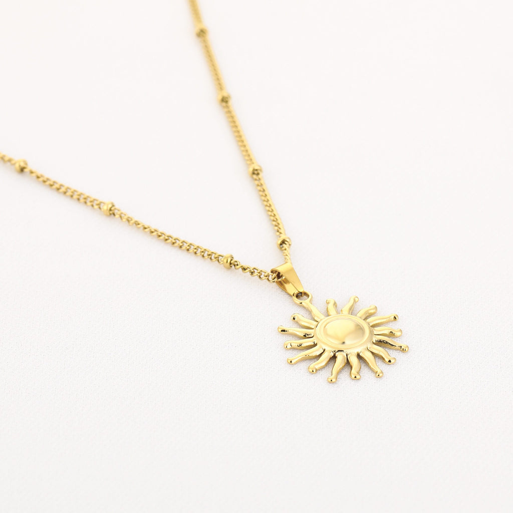 Ketting zonnetje goud