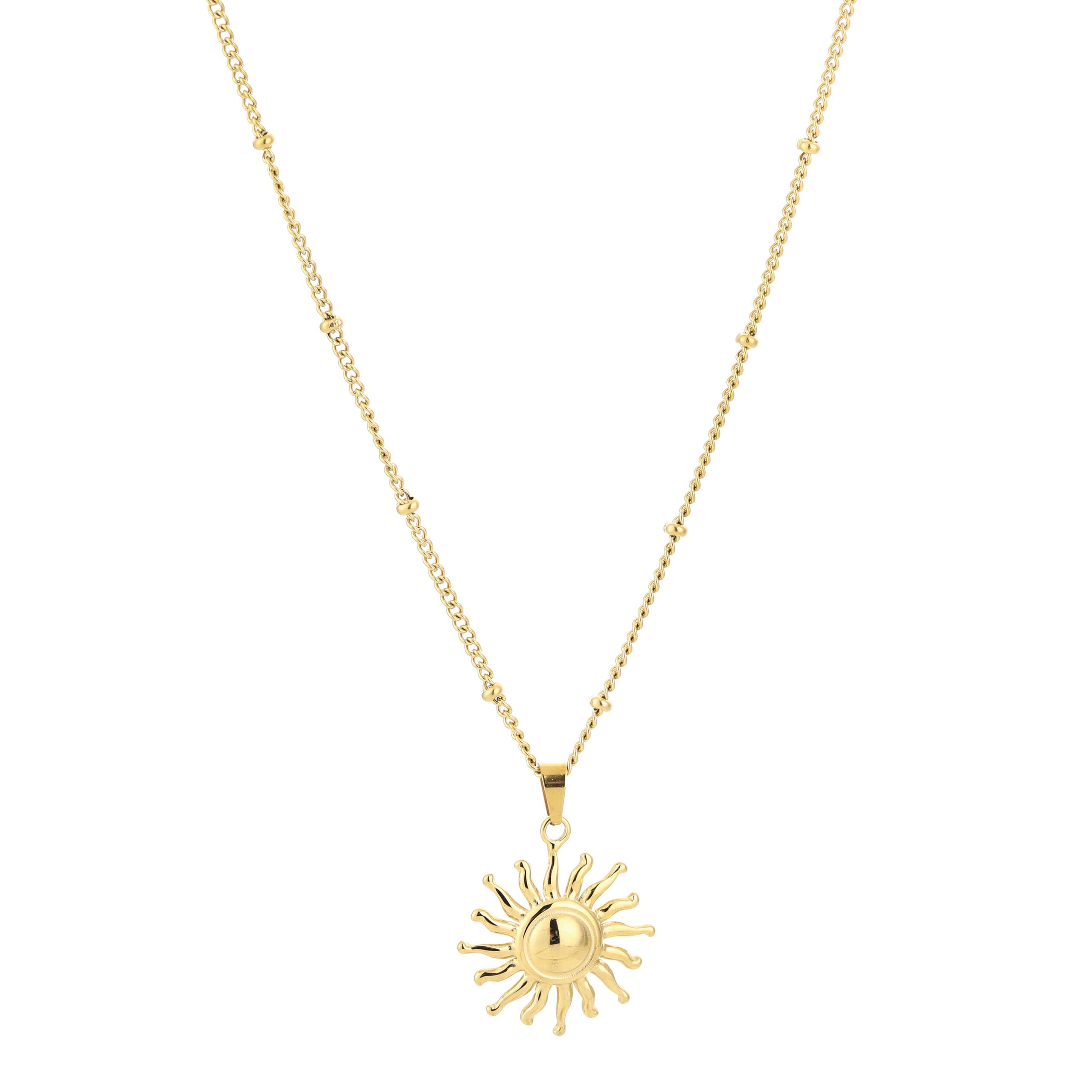 Ketting zonnetje goud
