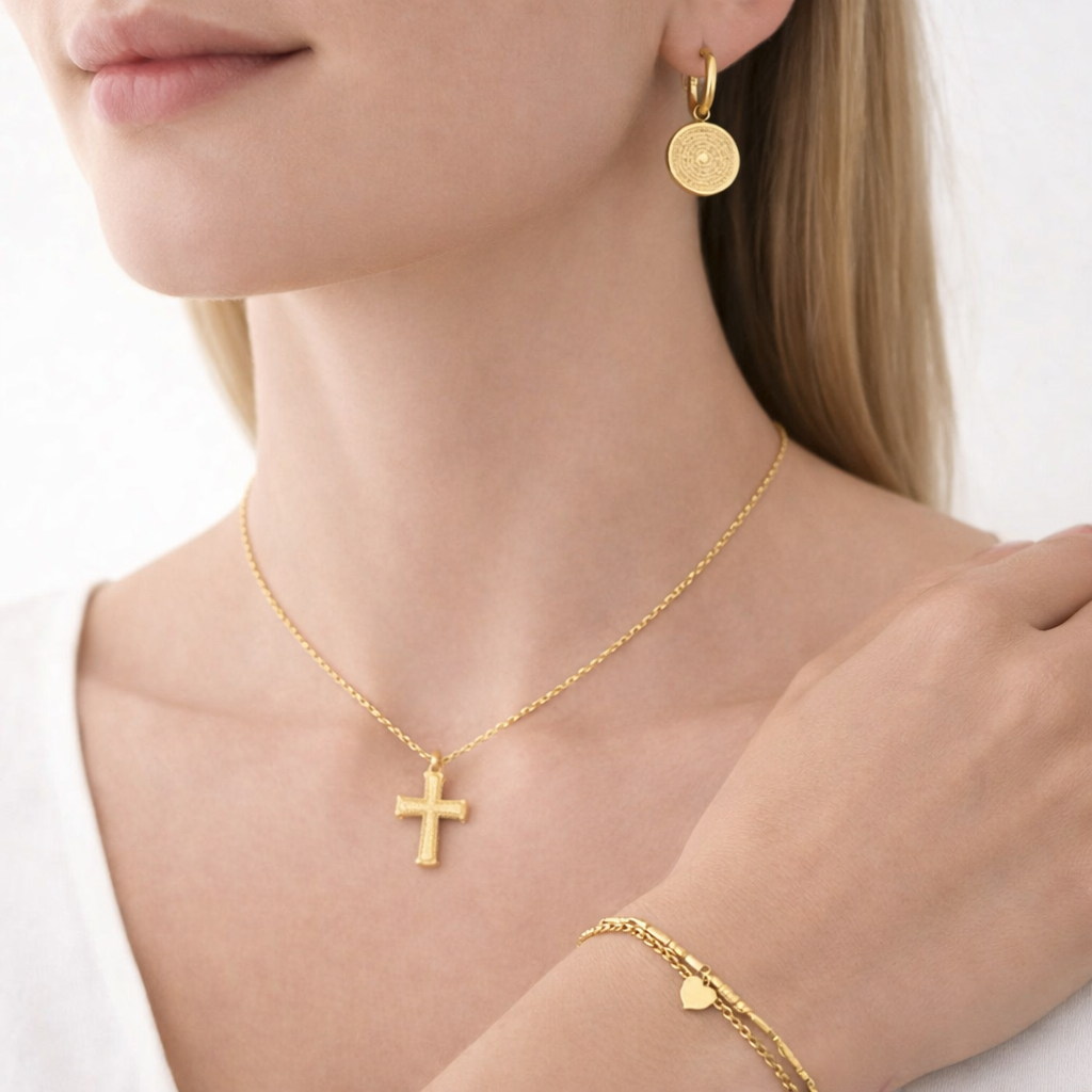 Minimalistische Sieraden Set Goud Stainless Steel – Everyday Love Gift Set