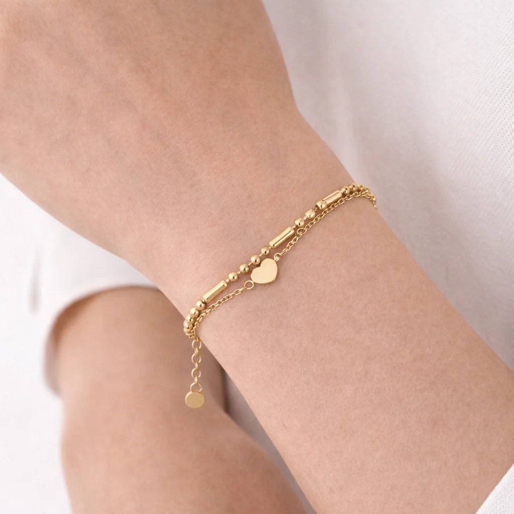Minimalistische Sieraden Set Goud Stainless Steel – Everyday Love Gift Set