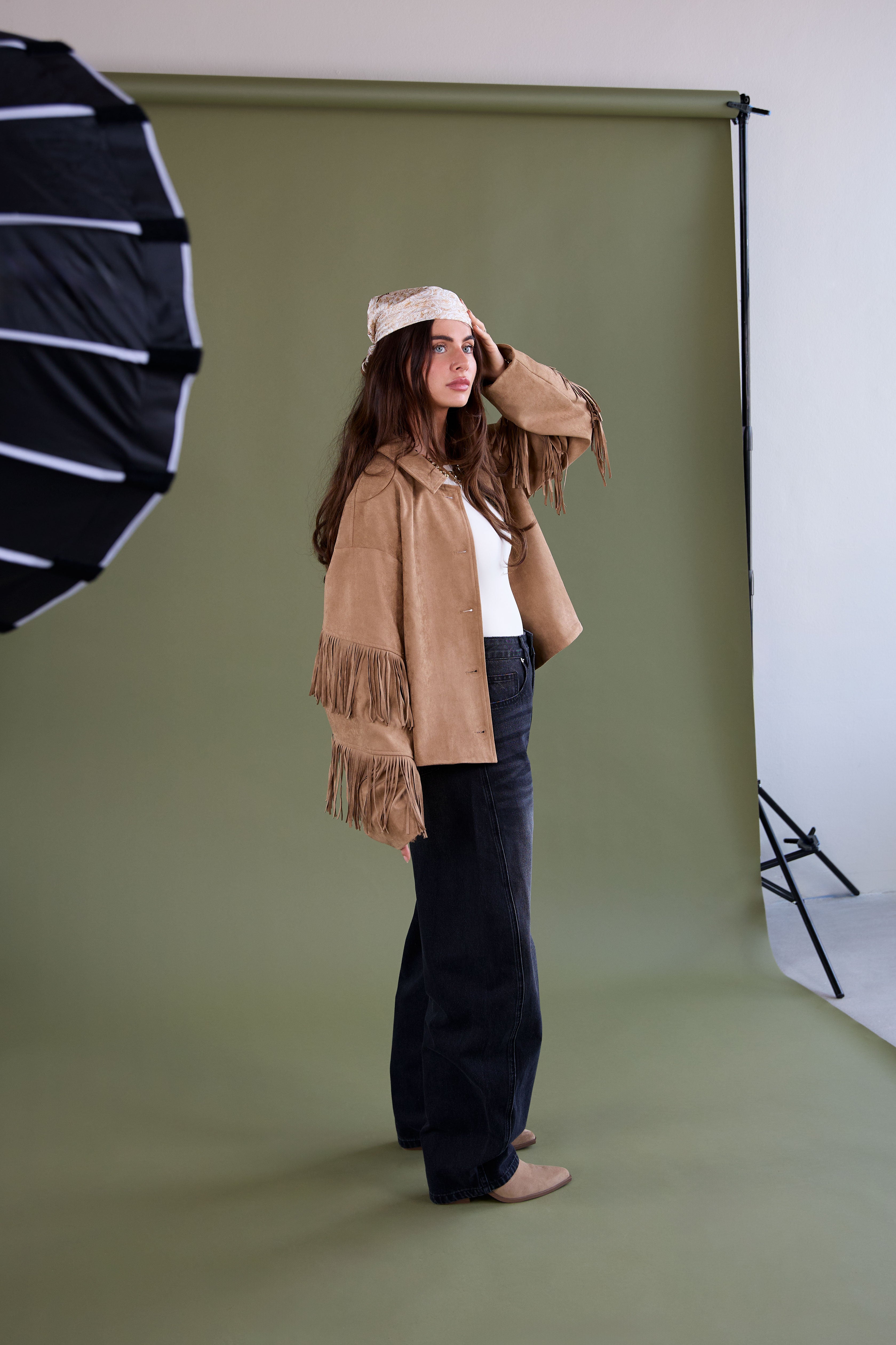 Geweven Polyestervezel Vrouwen Blouse Casual Solide Kleur Herfst/Winter Fransen Detail