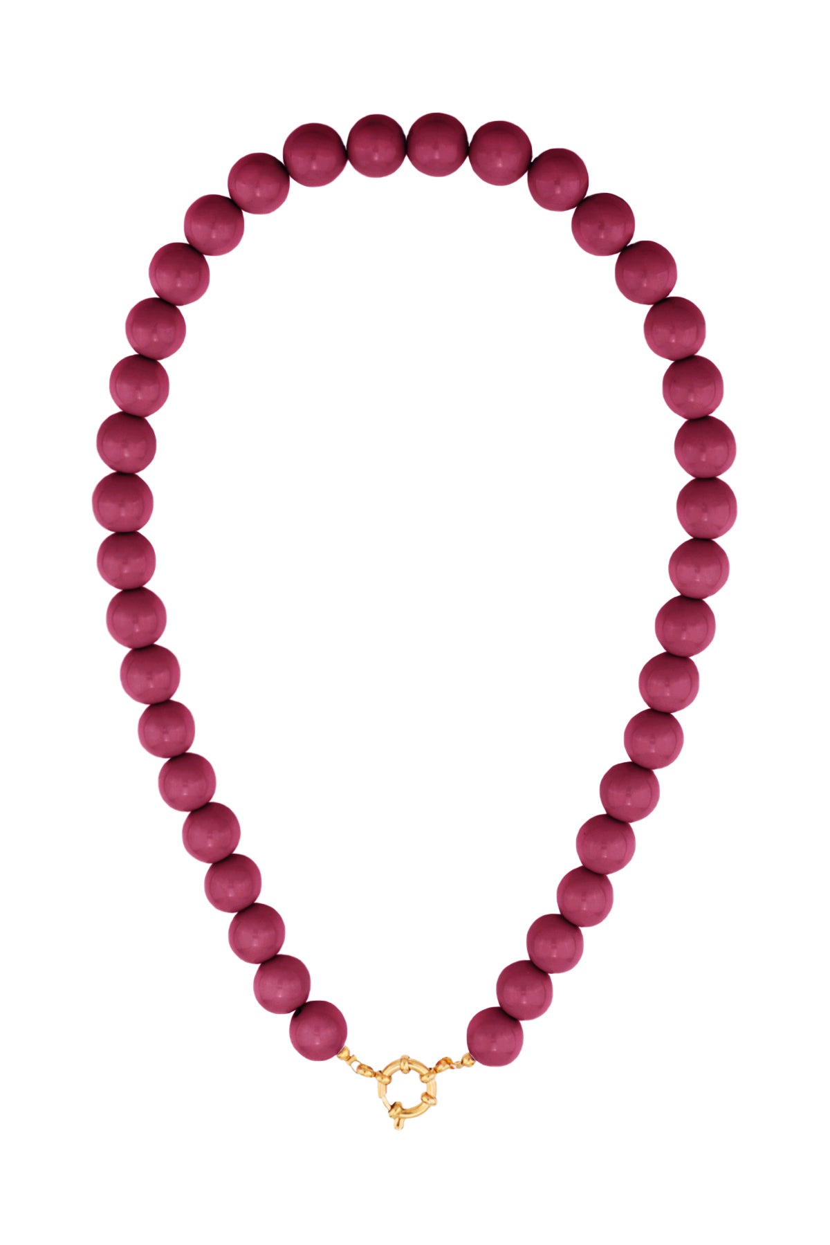 Ketting met kralen en frontsluiting-12mm