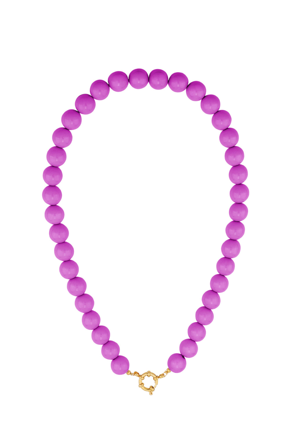 Ketting met kralen en frontsluiting-12mm