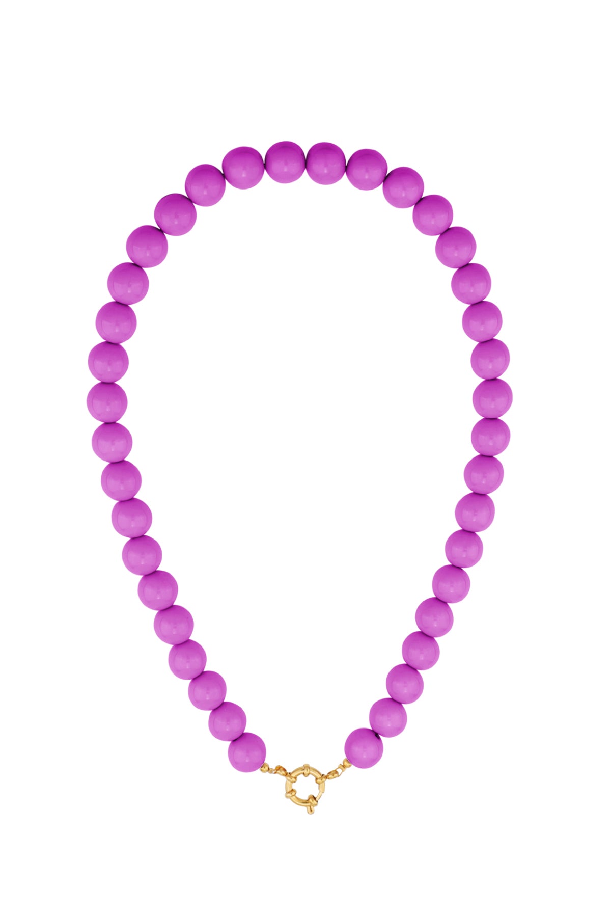 Ketting met kralen en frontsluiting-12mm