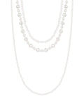 Gelaagde ketting met gemengde parels