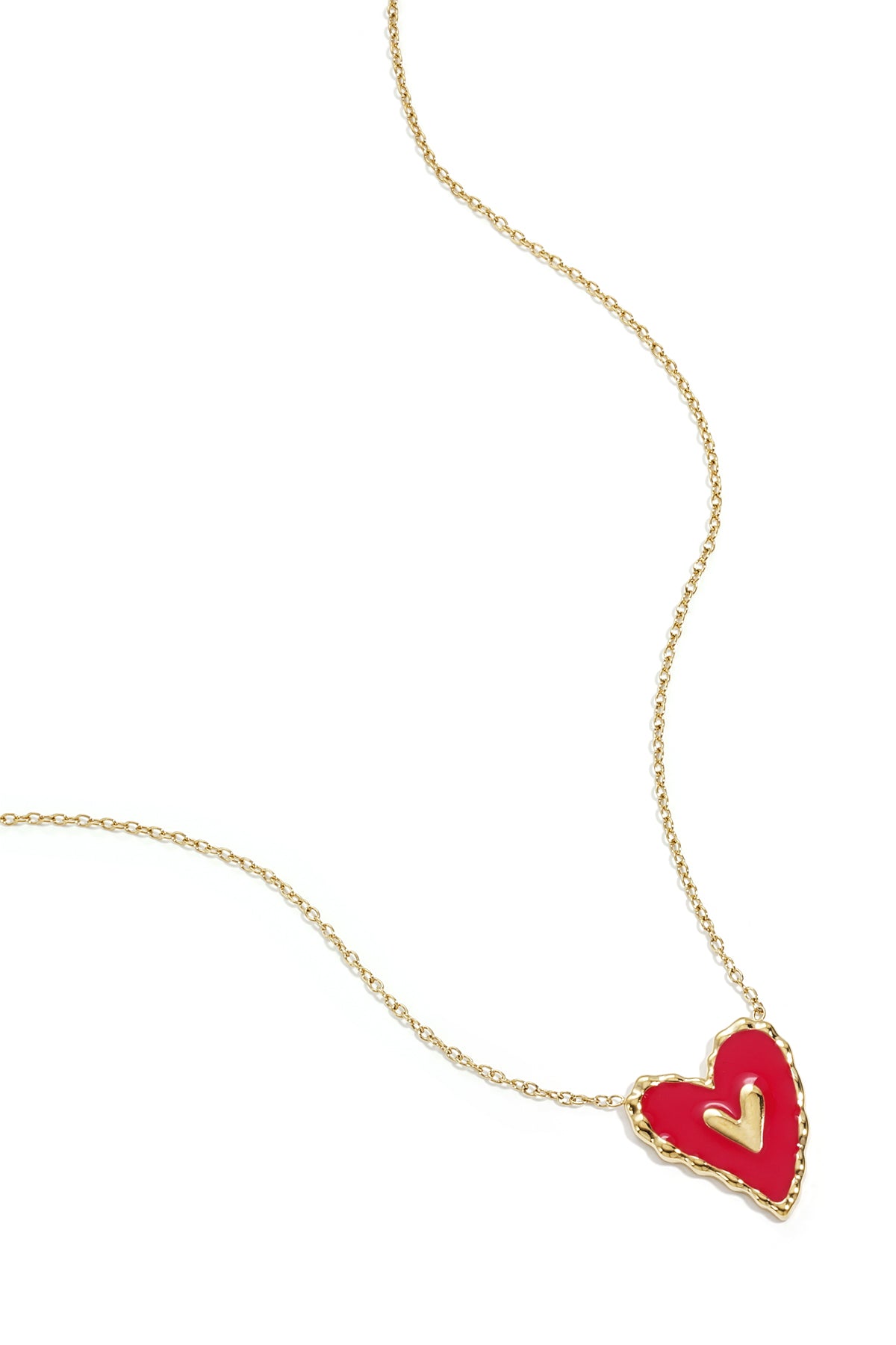 Ketting met hangend rood hart