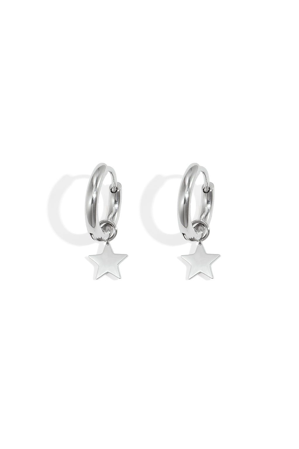 Oorbellen Star Zilver Stainless Steel