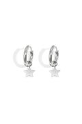 Oorbellen Star Zilver Stainless Steel