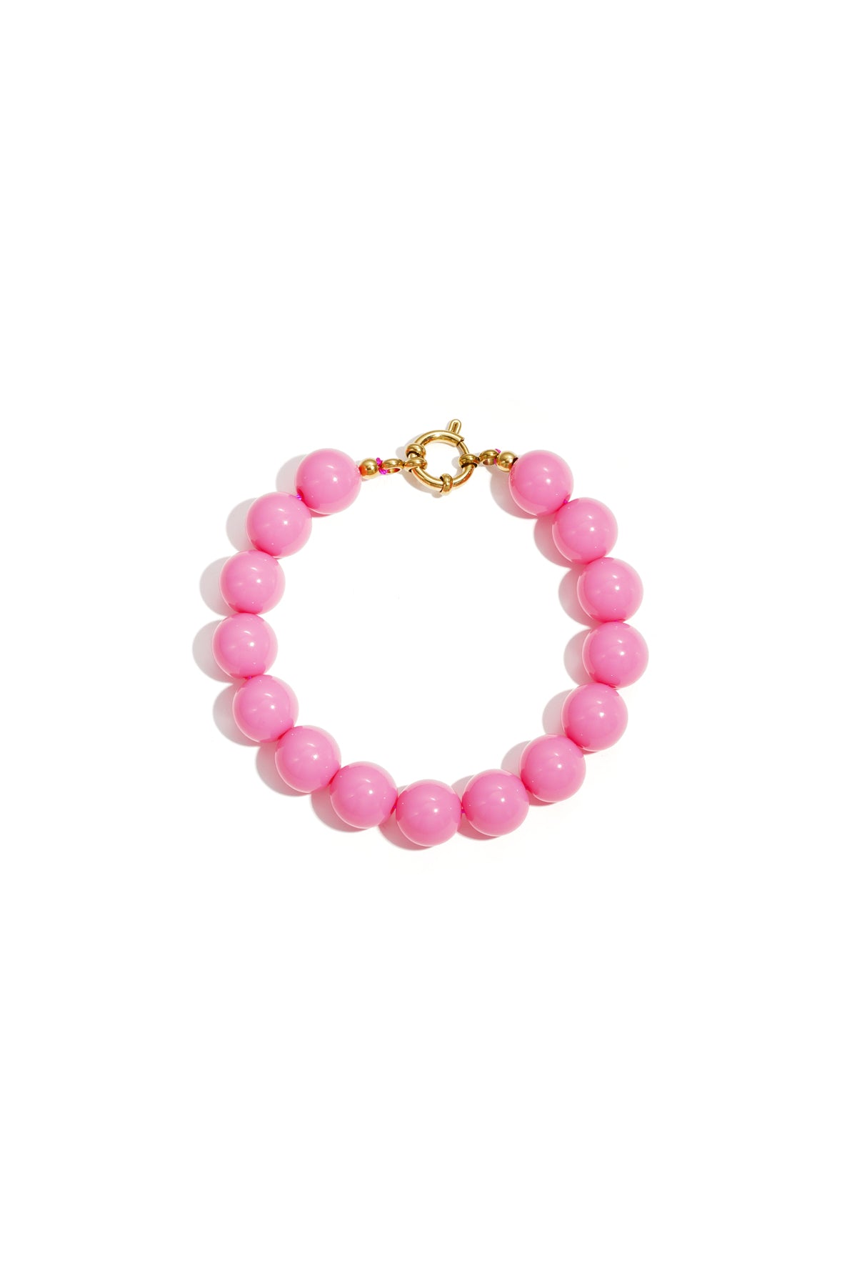 Ketting met medium kralen en frontsluiting-12mm