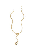 Y vormige ketting met ovale uiteinden