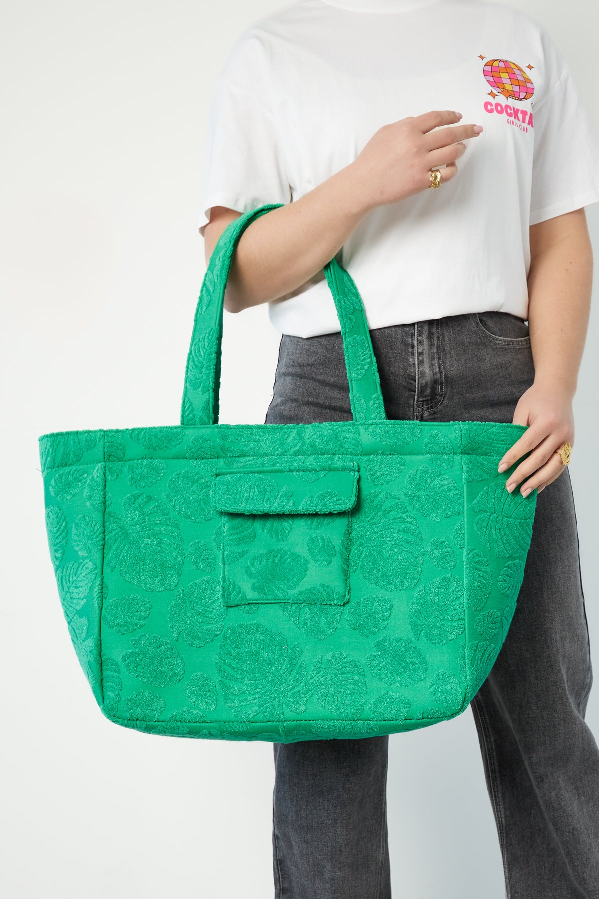 Grote island girl tas - Groen