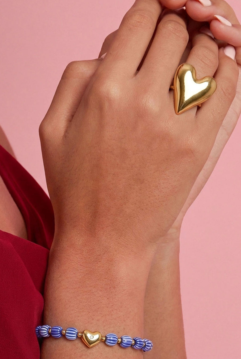 Statement ring met groot hart