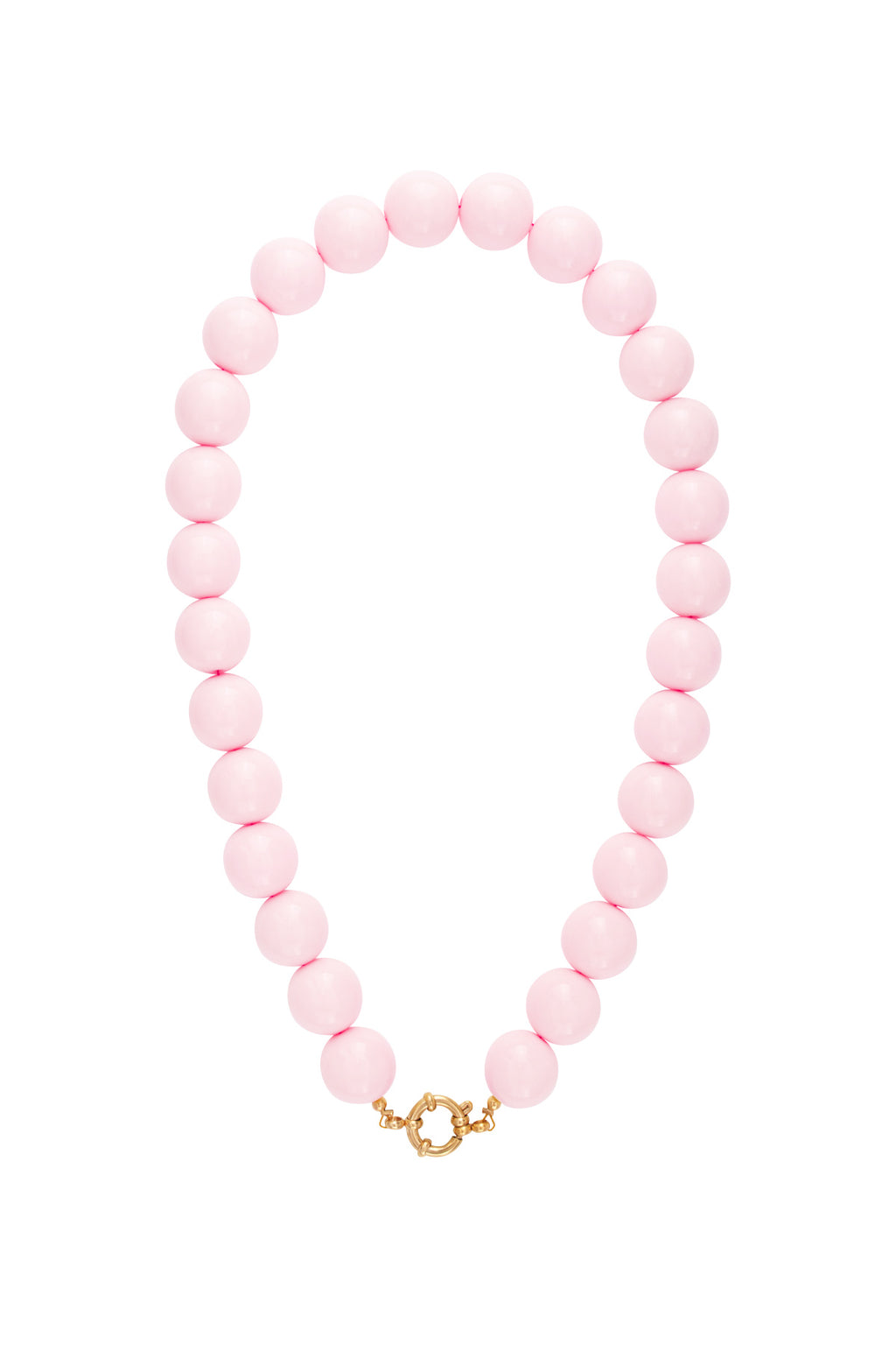 Ketting met grote kralen en frontsluiting-15mm