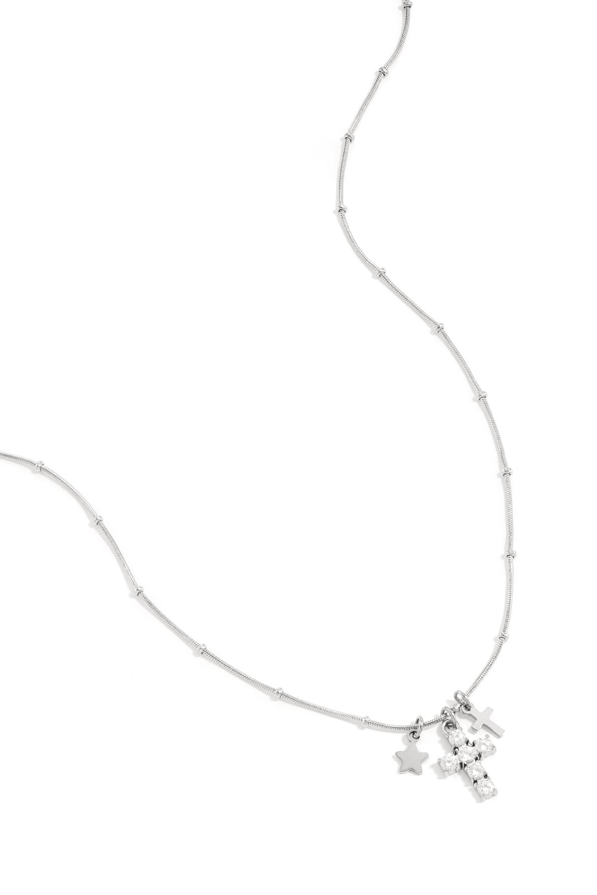 Ketting met kruis en ster charms