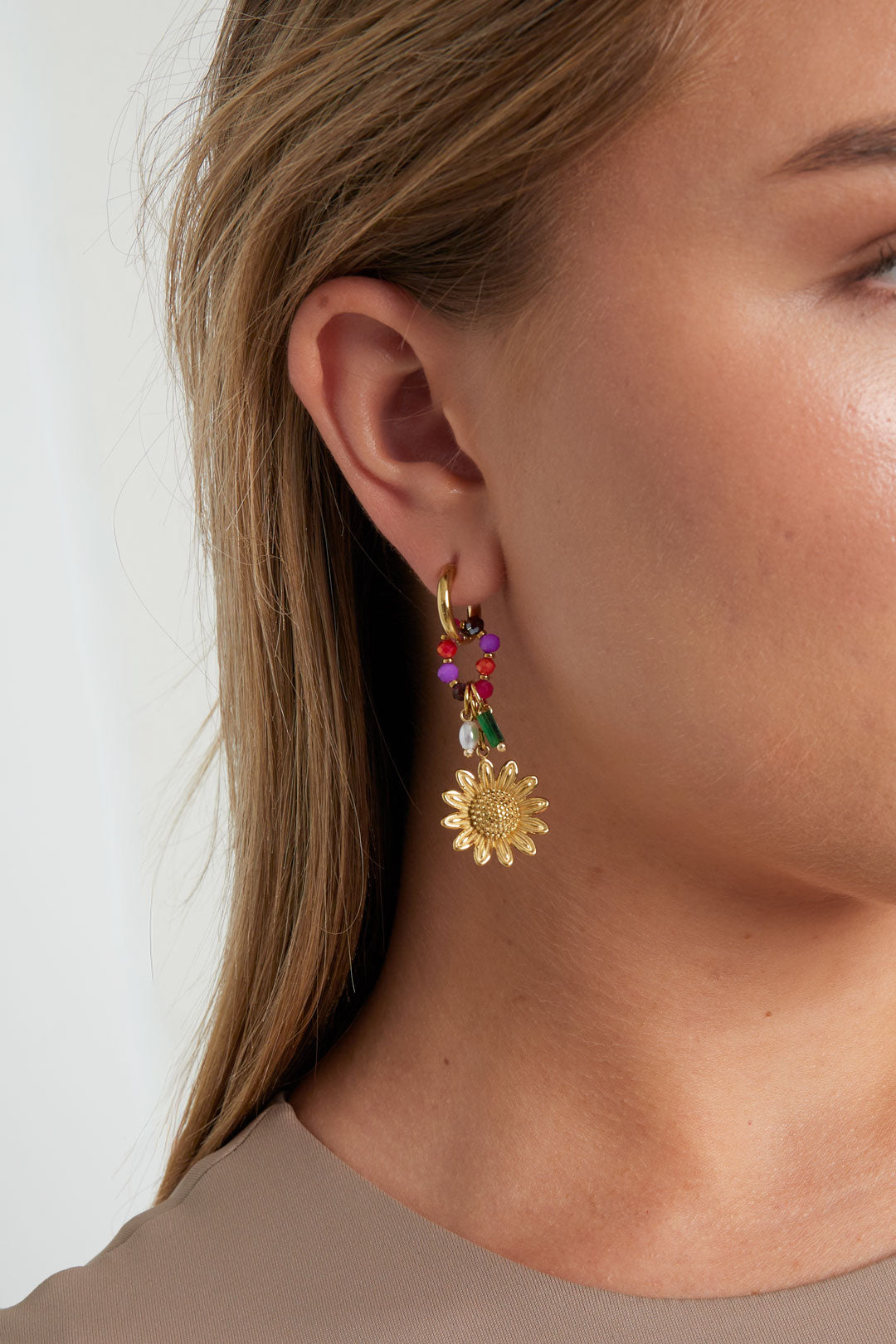Oorbellen met bloemen, casual, dagelijks, eenvoudig, serie, damessieraden
