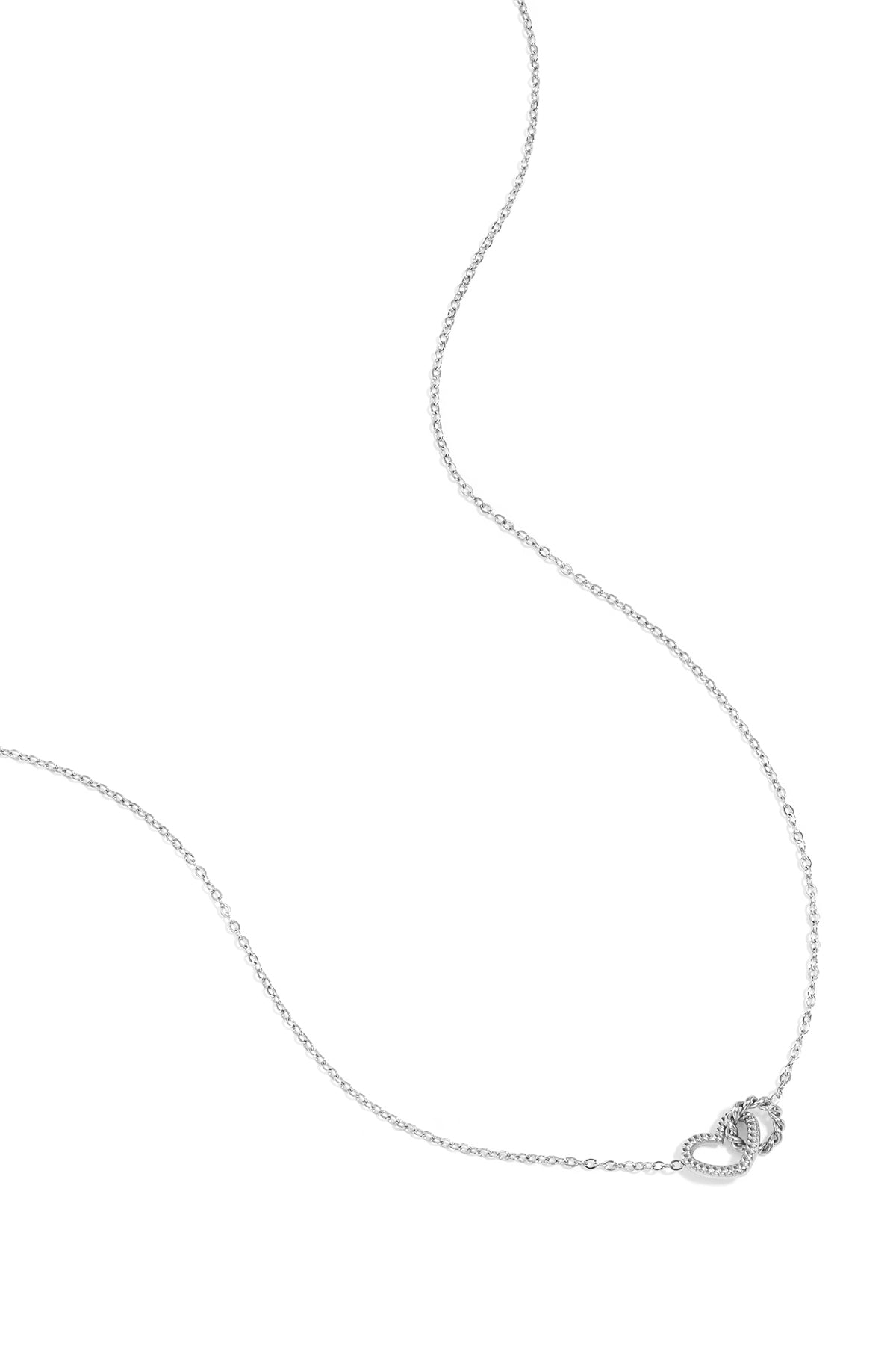 Ketting met verbonden hart bedel