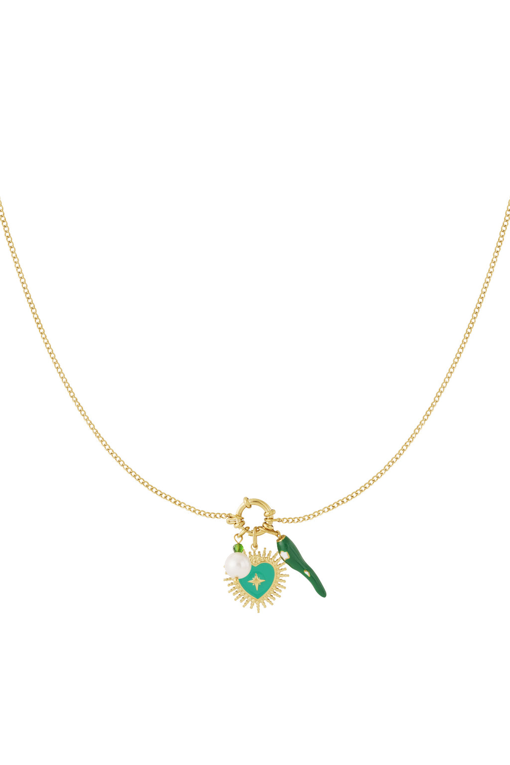 Groene hart DIY ketting